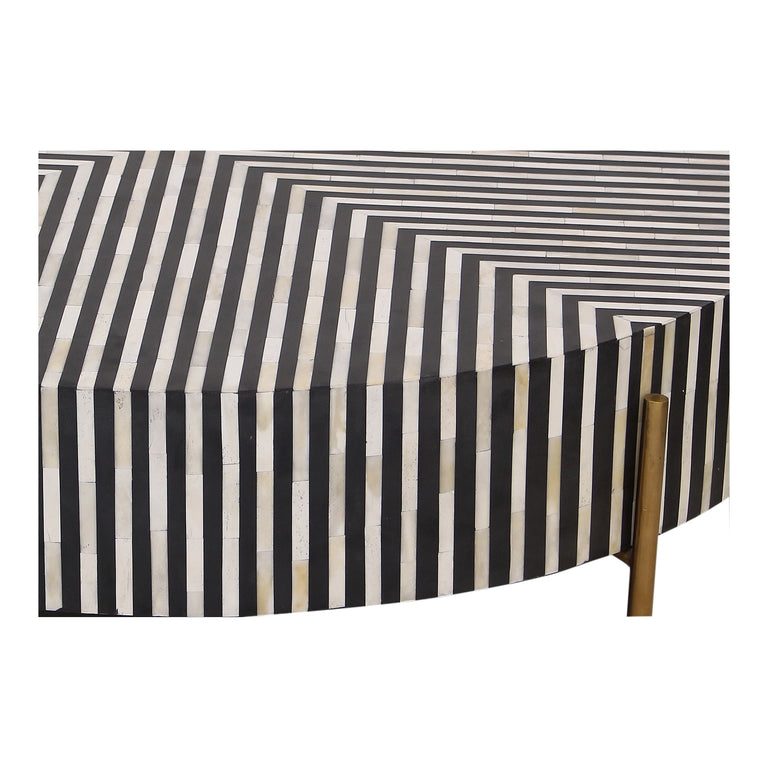 CHAMEAU LARGE COFFEE TABLE BLACK AND WHITE