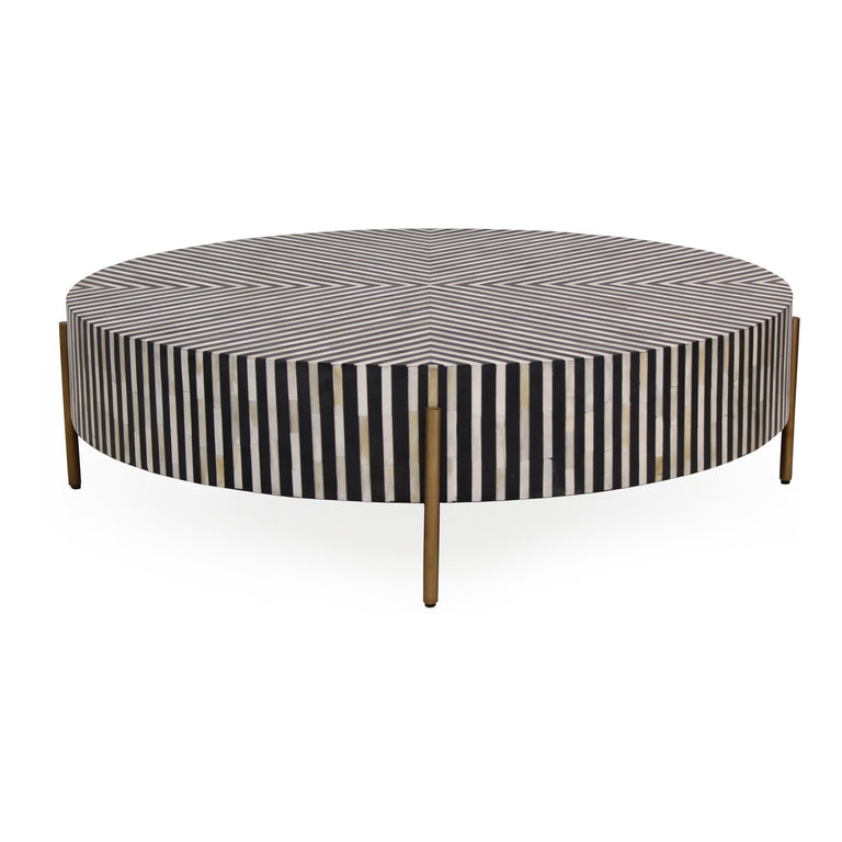CHAMEAU LARGE COFFEE TABLE BLACK AND WHITE