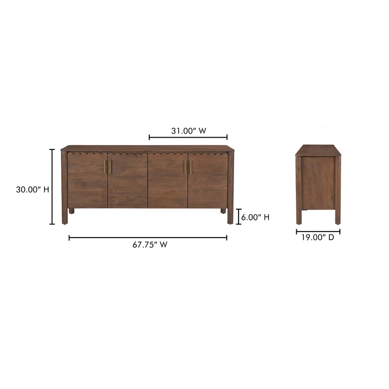 WILEY 3 DRAWER SIDEBOARD NATURAL