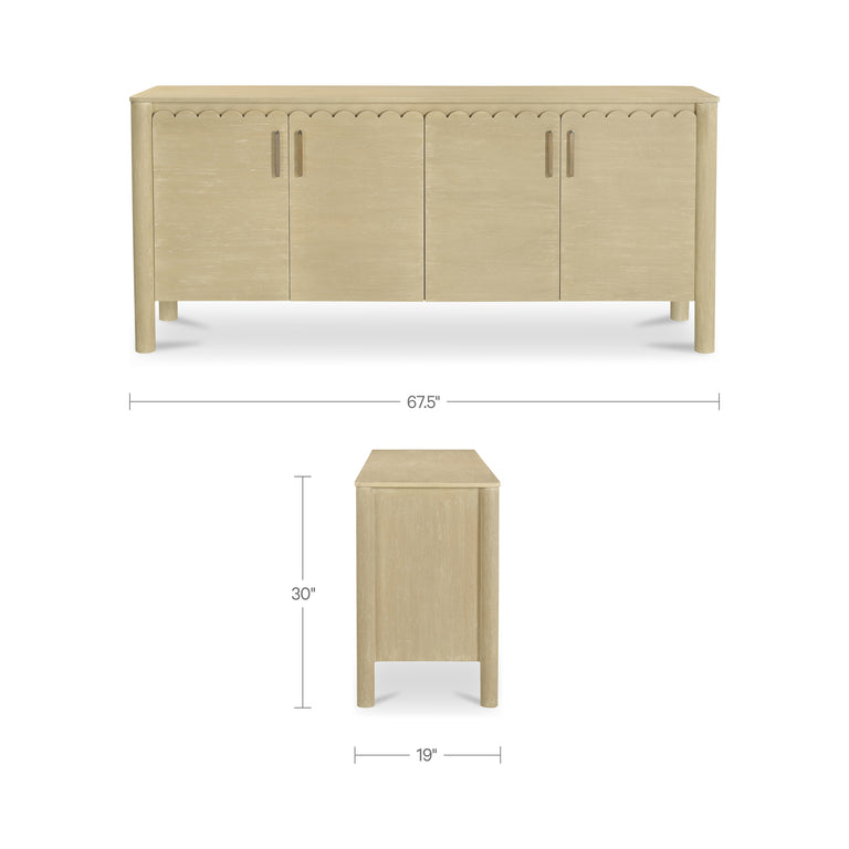 WILEY 3 DRAWER SIDEBOARD NATURAL
