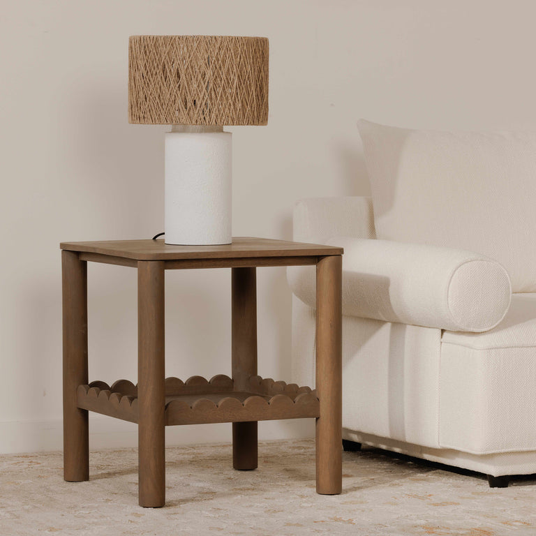 WILEY SIDE TABLE VINTAGE BROWN