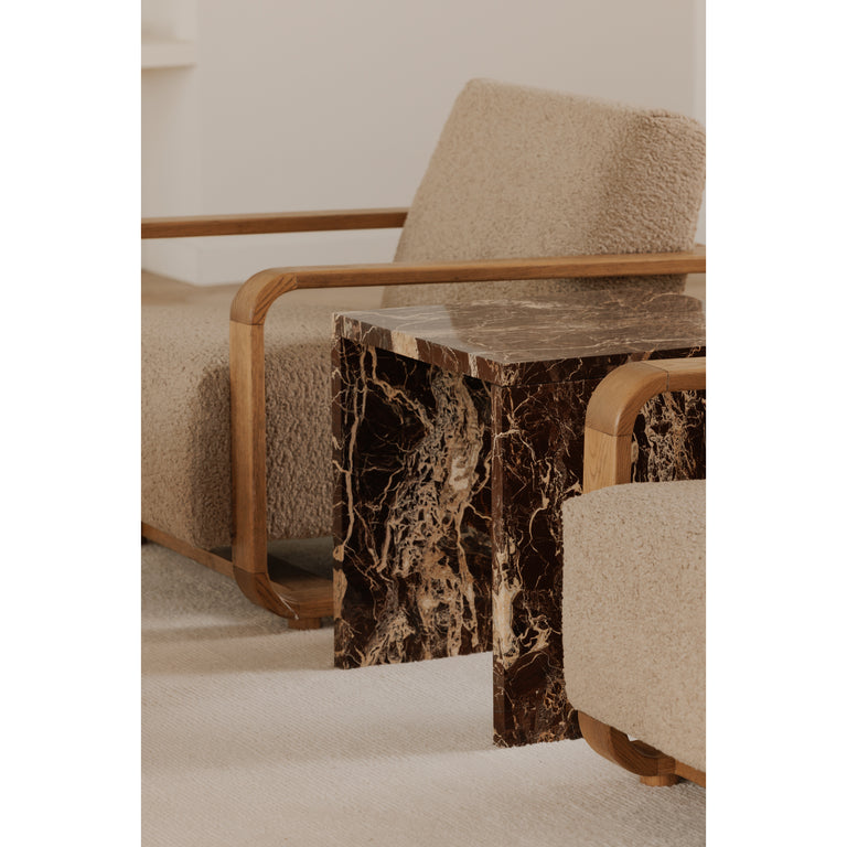 ROSA ACCENT TABLE ROSSO LEVANTO MARBLE
