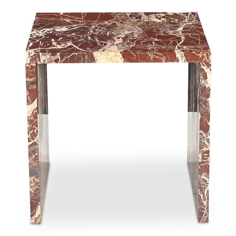 ROSA ACCENT TABLE ROSSO LEVANTO MARBLE