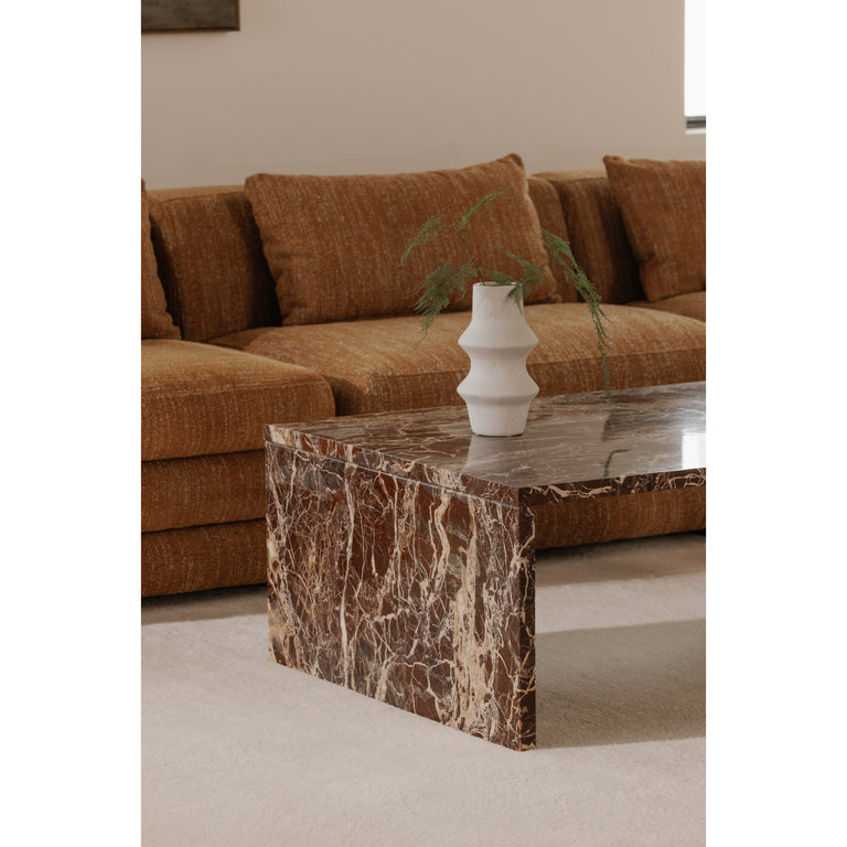 ROSA COFFEE TABLE ROSSO LEVANTO MARBLE