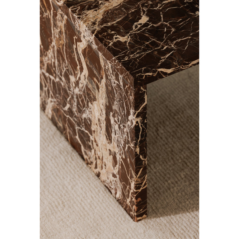 ROSA COFFEE TABLE ROSSO LEVANTO MARBLE