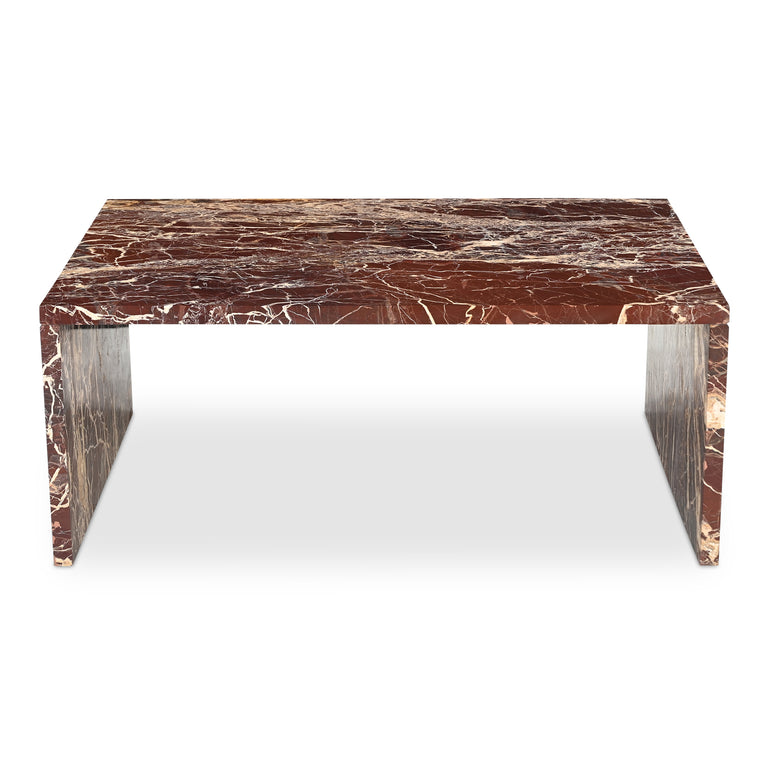 ROSA COFFEE TABLE ROSSO LEVANTO MARBLE