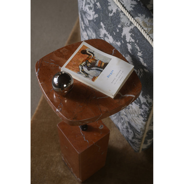 CARO SIDE TABLE ROSSO ALICANTE MARBLE