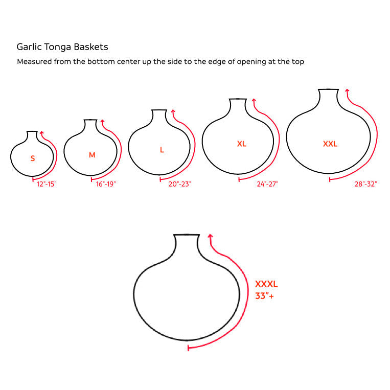 Garlic Tonga Sculptural Basket - Large