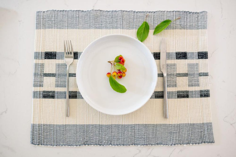 GONDER HANDWOVEN ETHIOPIAN COTTON PLACEMAT | SET OF 2 | ENTERTAINING
