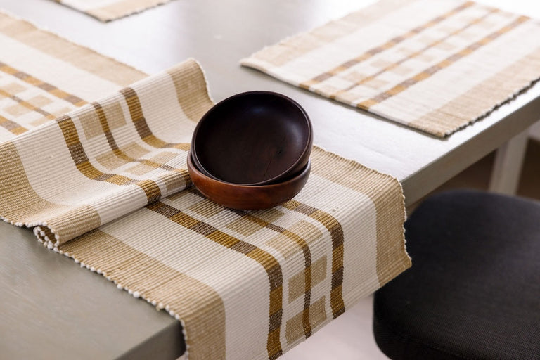 GONDER HANDWOVEN ETHIOPIAN COTTON TABLE RUNNER | ENTERTAINING