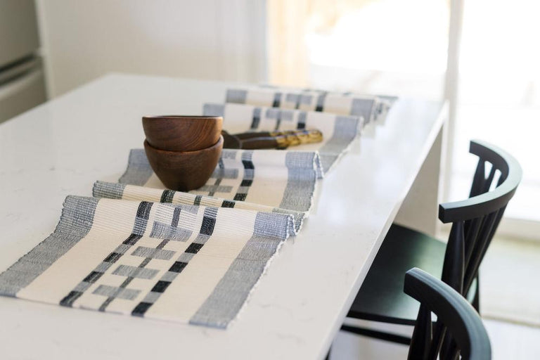 GONDER HANDWOVEN ETHIOPIAN COTTON TABLE RUNNER | ENTERTAINING