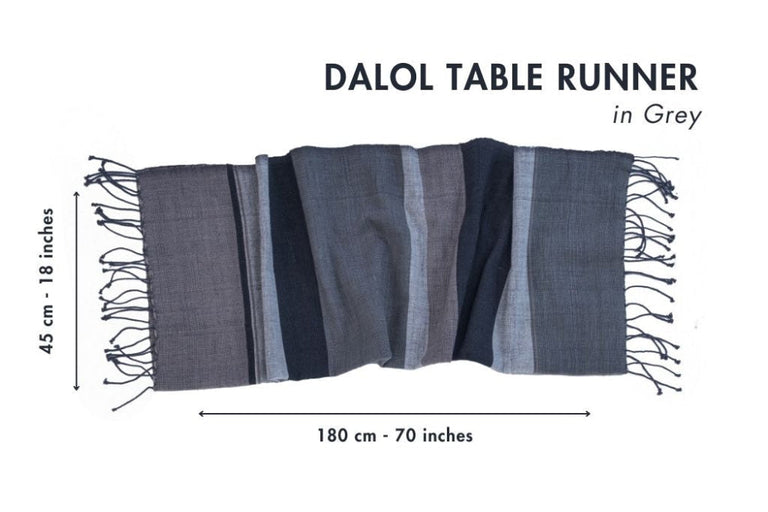 DALOL HANDWOVEN ETHIOPIAN COTTON TABLE RUNNER | ENTERTAINING
