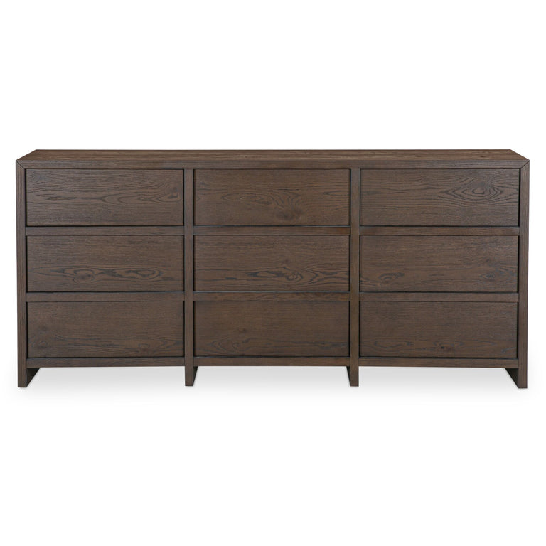 JENSON 9 DRAWER DRESSER BROWN