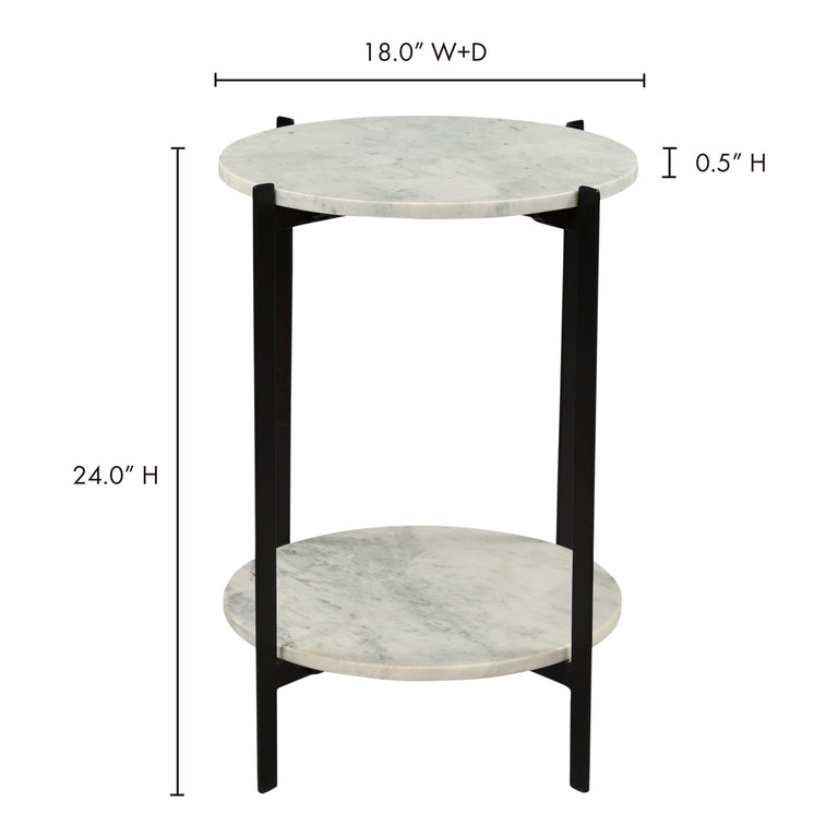 MELANIE ACCENT TABLE WHITE