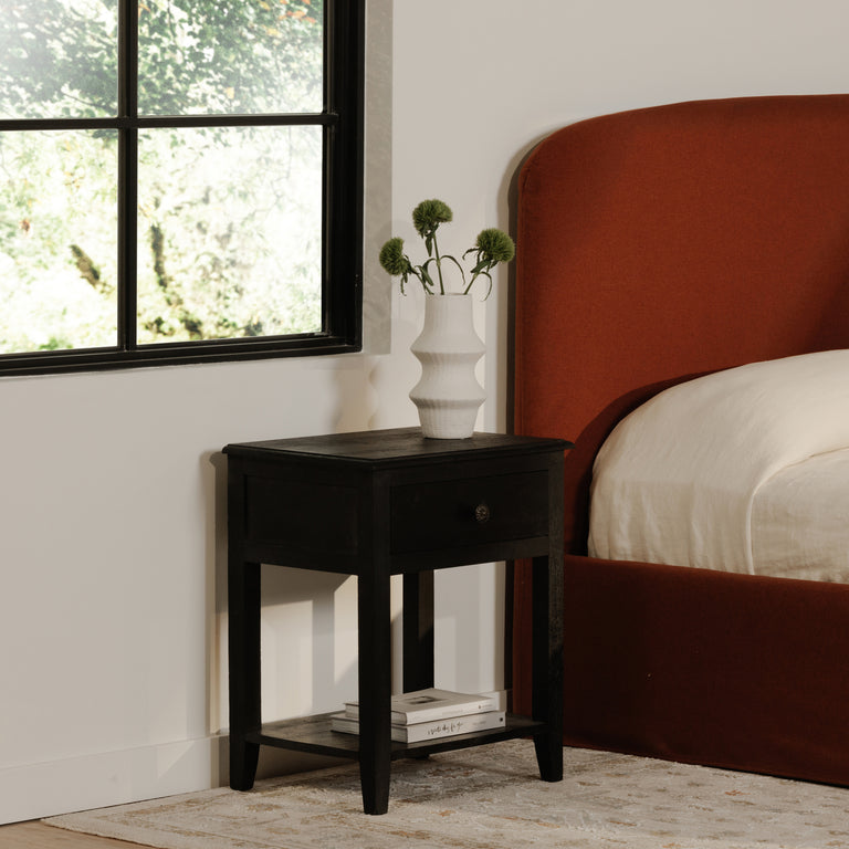 CORRINE NIGHTSTAND ANTIQUE BLACK