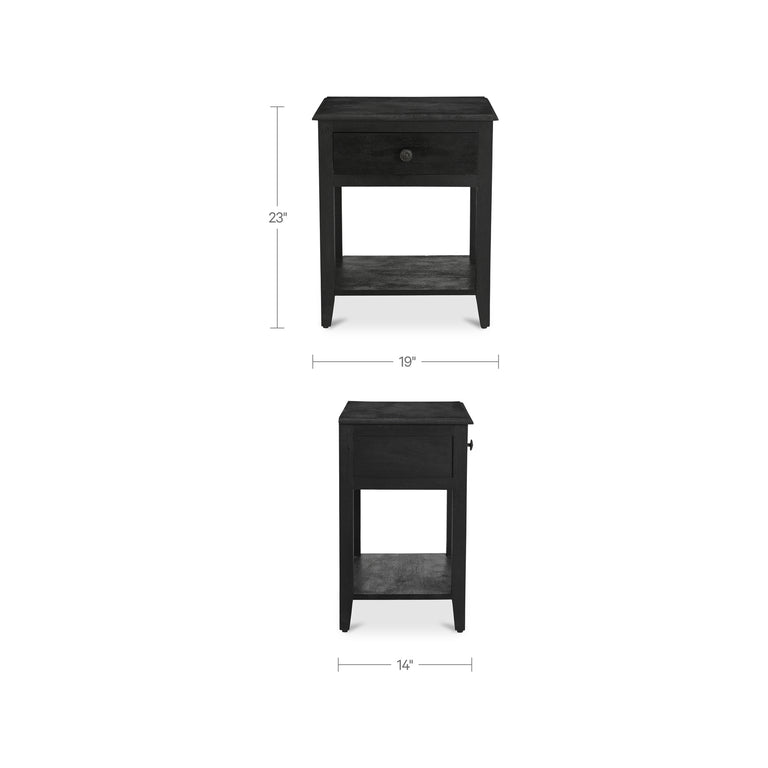 CORRINE NIGHTSTAND ANTIQUE BLACK