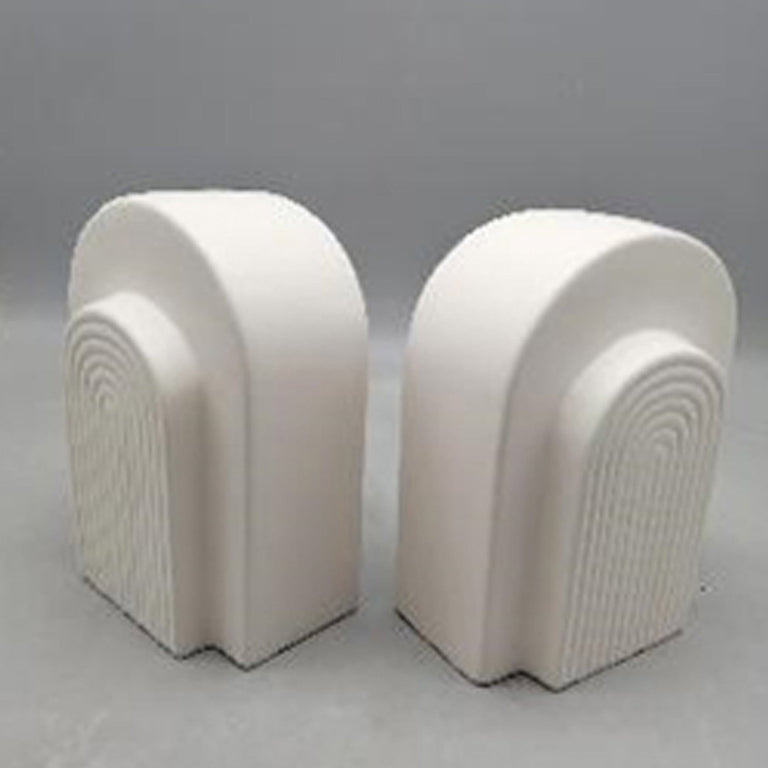 WHITE CERAMIC ARCH BOOKENDS