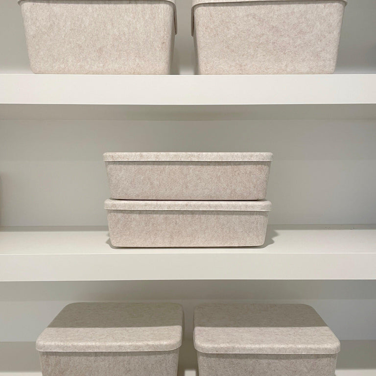 The Sculpted Bin - Long with Lid | STORAGE SOLUTIONS