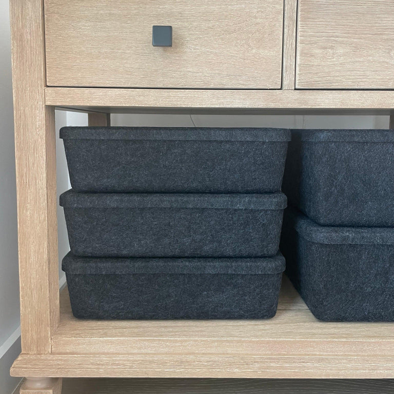The Sculpted Bin - Long with Lid | STORAGE SOLUTIONS