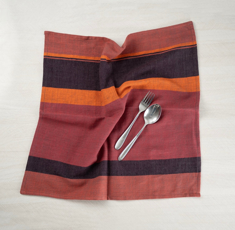DALOL HANDWOVEN ETHIOPIAN COTTON NAPKINS | SET OF 2 | ENTERTAINING