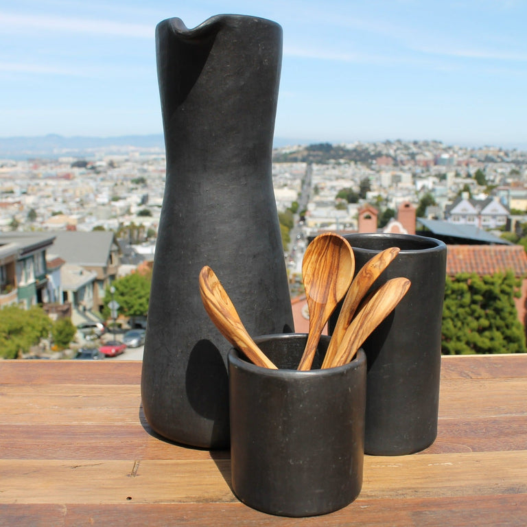 OLIVE WOOD SPOONS, SMALL SET OF 4 | SERVING UTENSILS