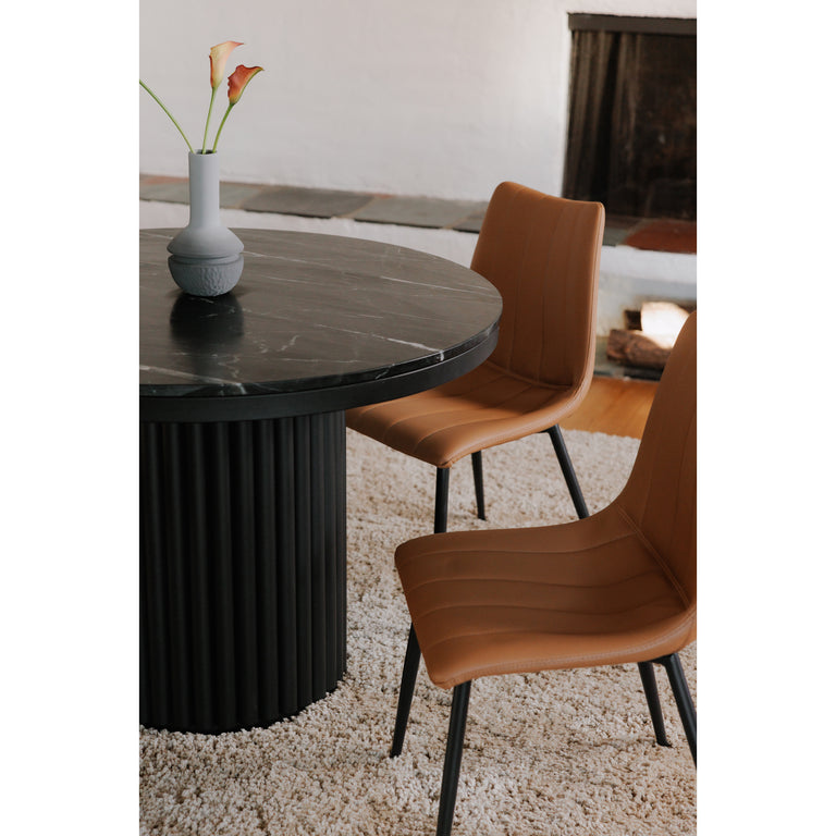 TOWER DINING TABLE BLACK MARBLE