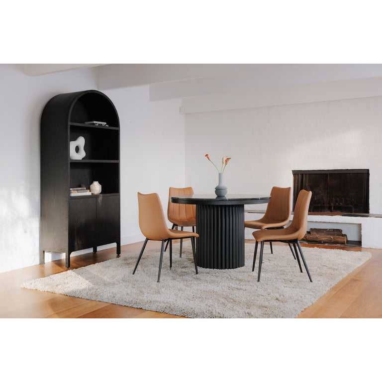 TOWER DINING TABLE BLACK MARBLE