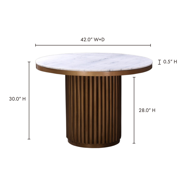 TOWER DINING TABLE BLACK MARBLE