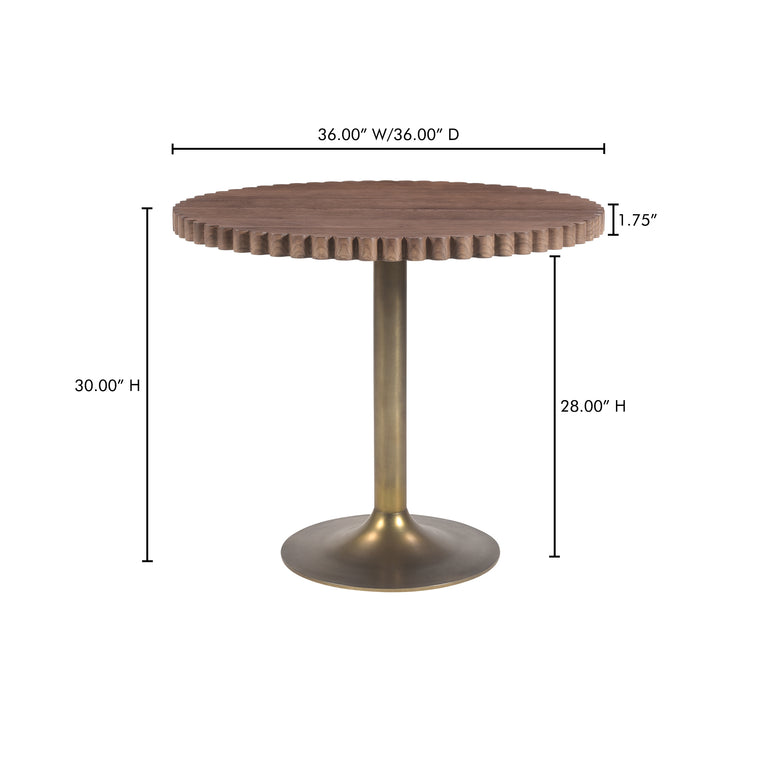 NOMI CAFE TABLE BROWN