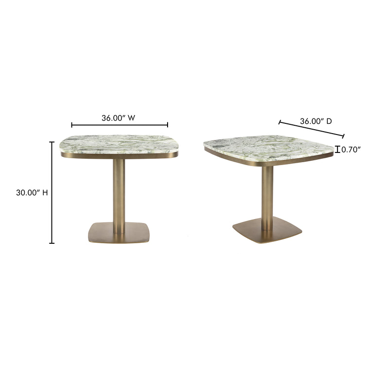 CELESTE CAFE TABLE GREEN ONYX MARBLE