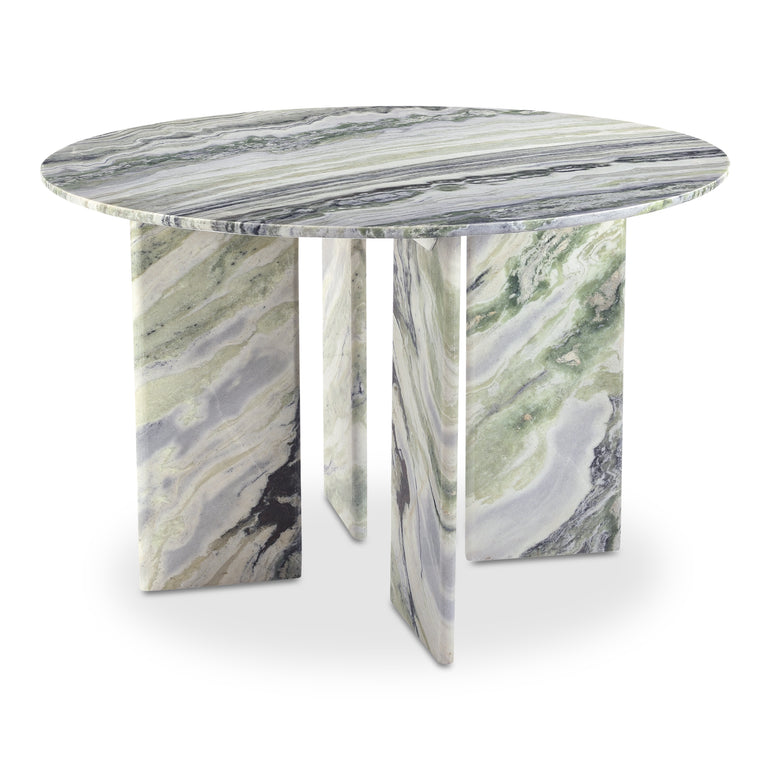 CELIA OVAL DINING TABLE GREEN ONYX MARBLE