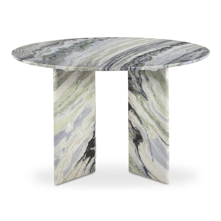 CELIA OVAL DINING TABLE GREEN ONYX MARBLE
