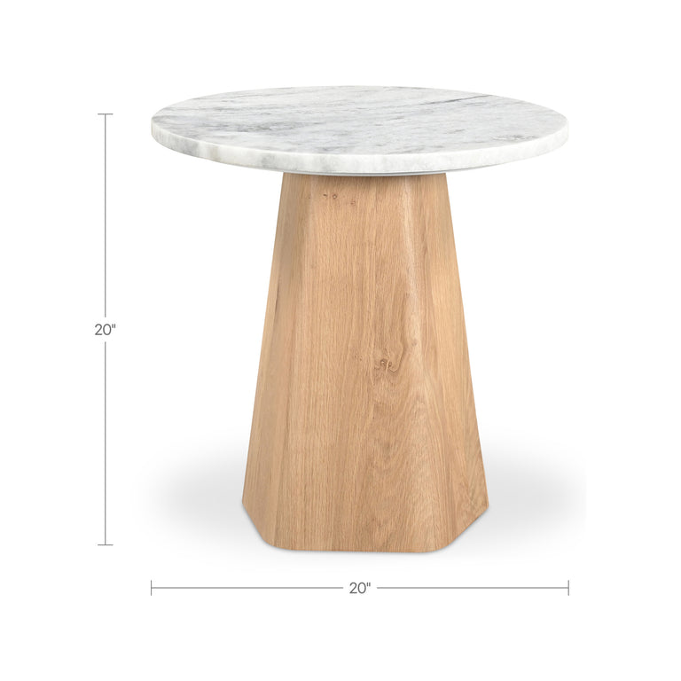 EVELYN ACCENT TABLE ASHEN GREY MATRIX MARBLE