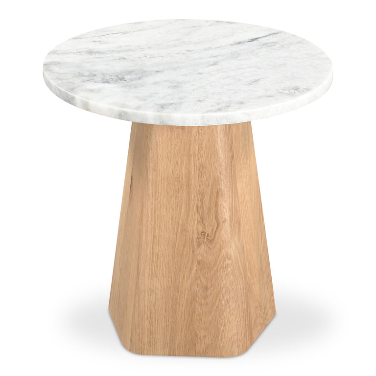 EVELYN ACCENT TABLE ASHEN GREY MATRIX MARBLE