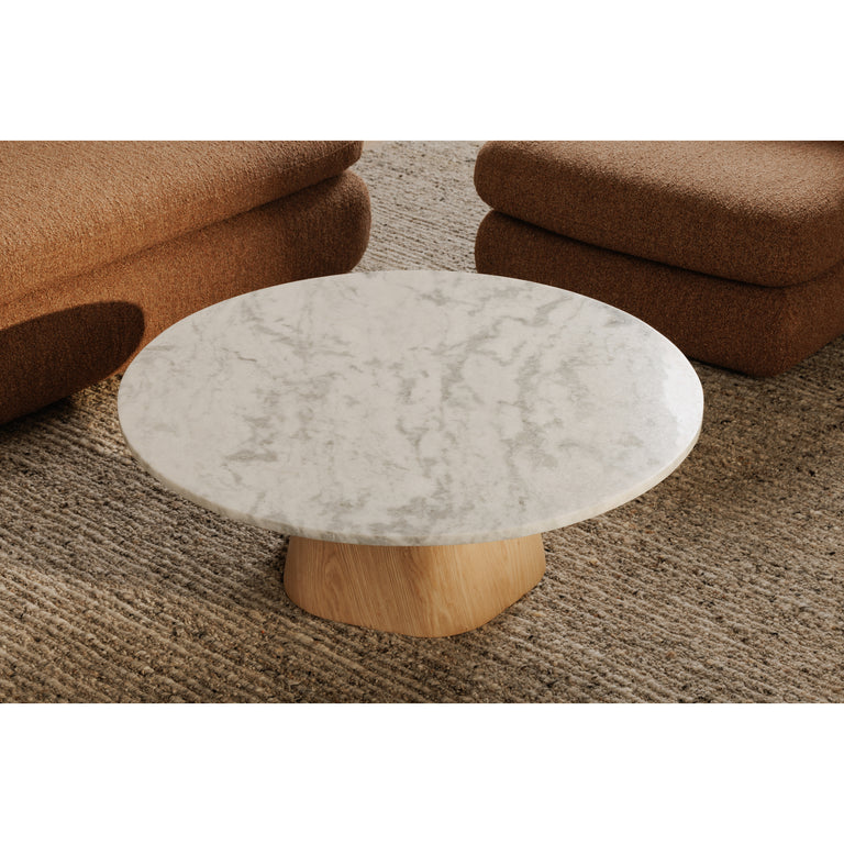 EVELYN COFFEE TABLE ASHEN GREY MATRIX MARBLE
