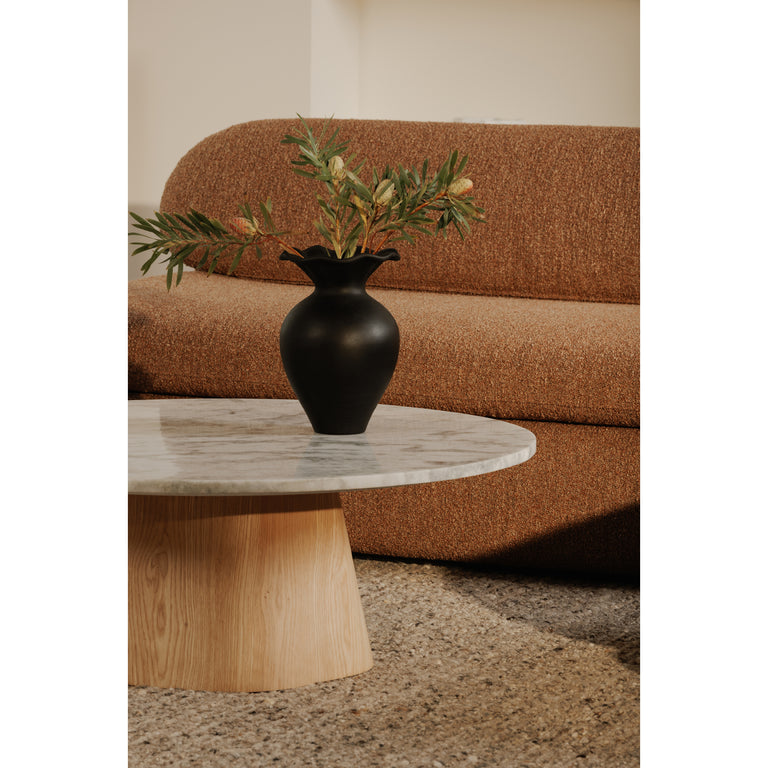 EVELYN COFFEE TABLE ASHEN GREY MATRIX MARBLE