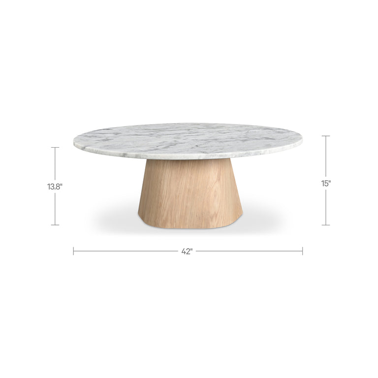 EVELYN COFFEE TABLE ASHEN GREY MATRIX MARBLE