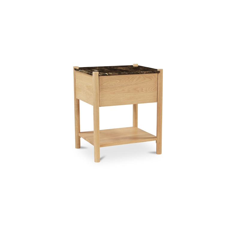 ELIO NIGHTSTAND DARK EMPERADOR MARBLE