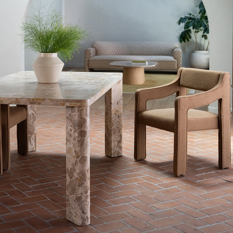 SEGMENT DINING TABLE PANTHER STONE BEIGE