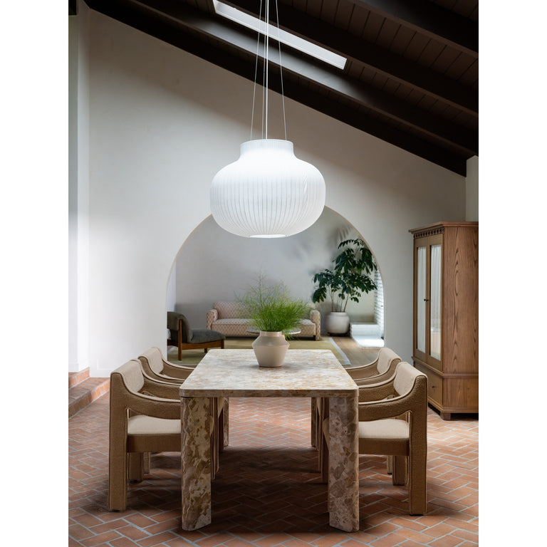 SEGMENT DINING TABLE PANTHER STONE BEIGE