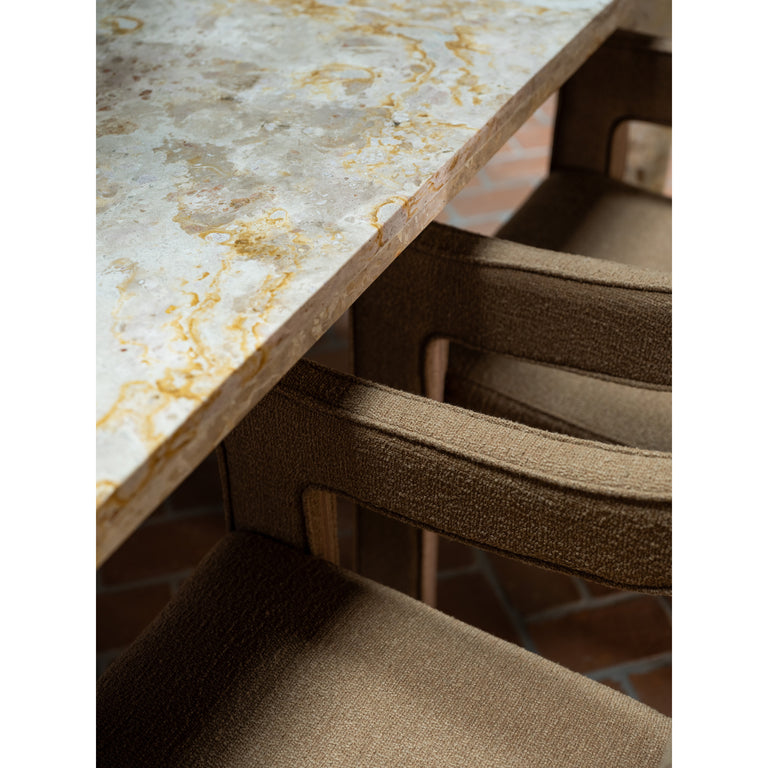 SEGMENT DINING TABLE PANTHER STONE BEIGE