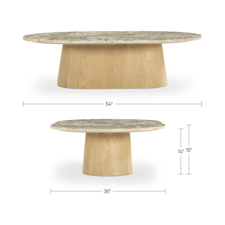 CARLY COFFEE TABLE PANTHER STONE