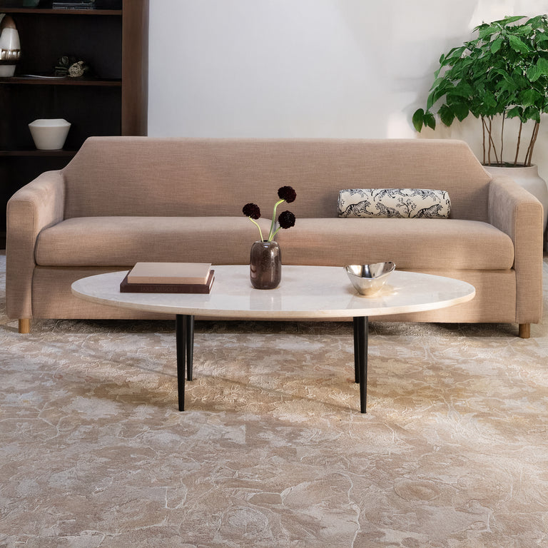 WINONA COFFEE TABLE BOTTICINO BEIGE MARBLE