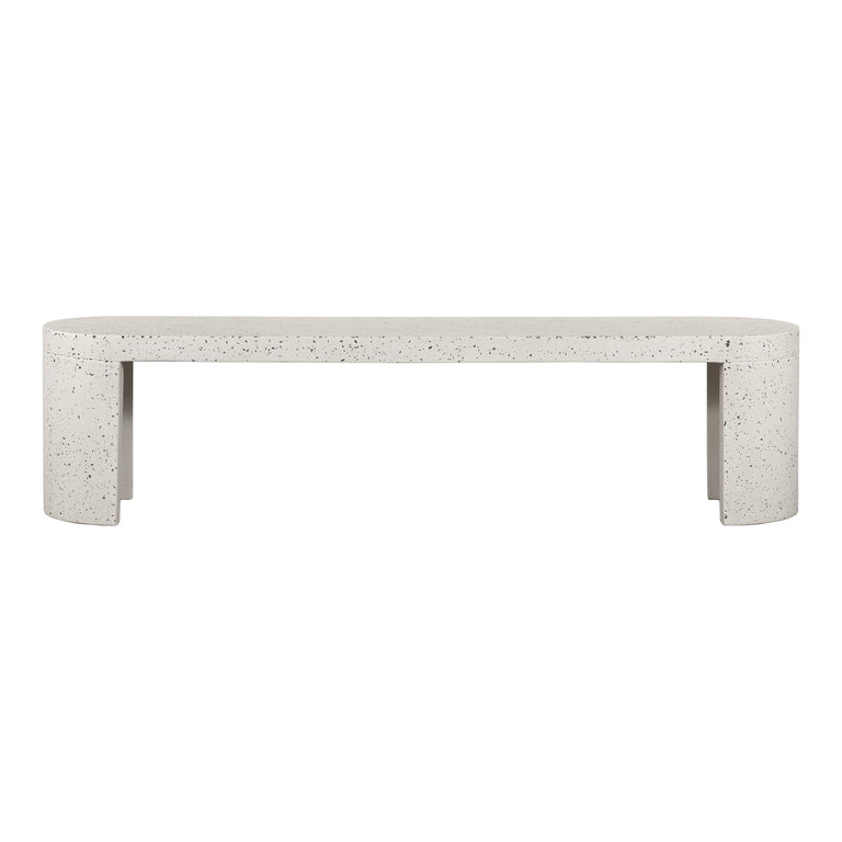 LYON OUTDOOR BENCH WHITE TERRAZZO