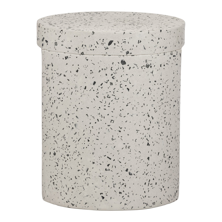 LYON OUTDOOR STOOL WHITE TERRAZZO