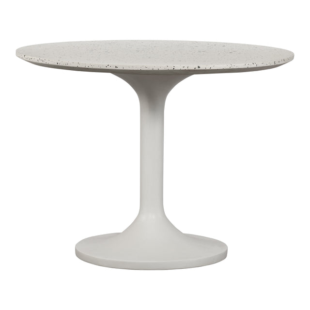TULI OUTDOOR CAFE TABLE WHITE TERRAZZO
