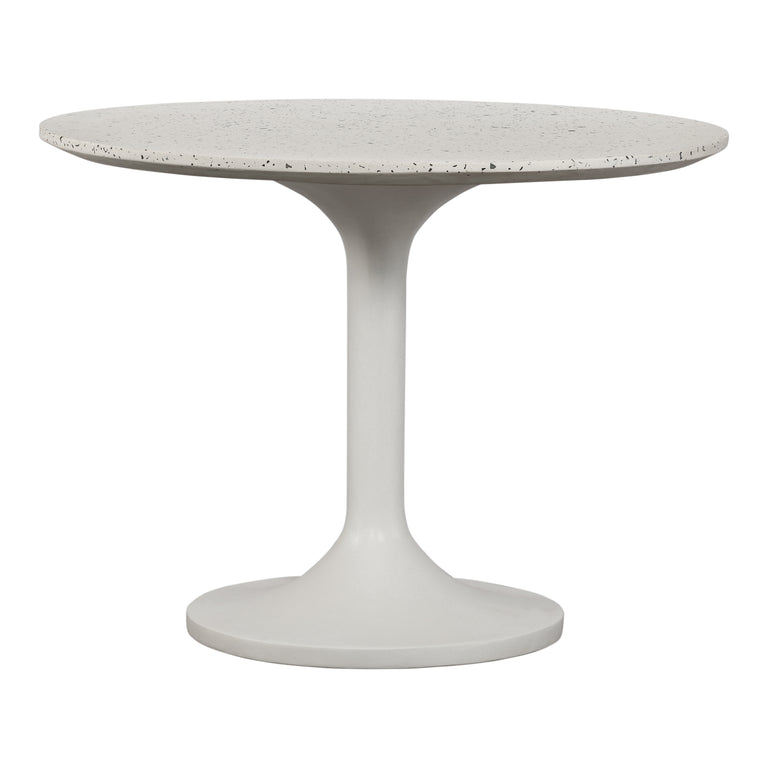TULI OUTDOOR CAFE TABLE WHITE TERRAZZO