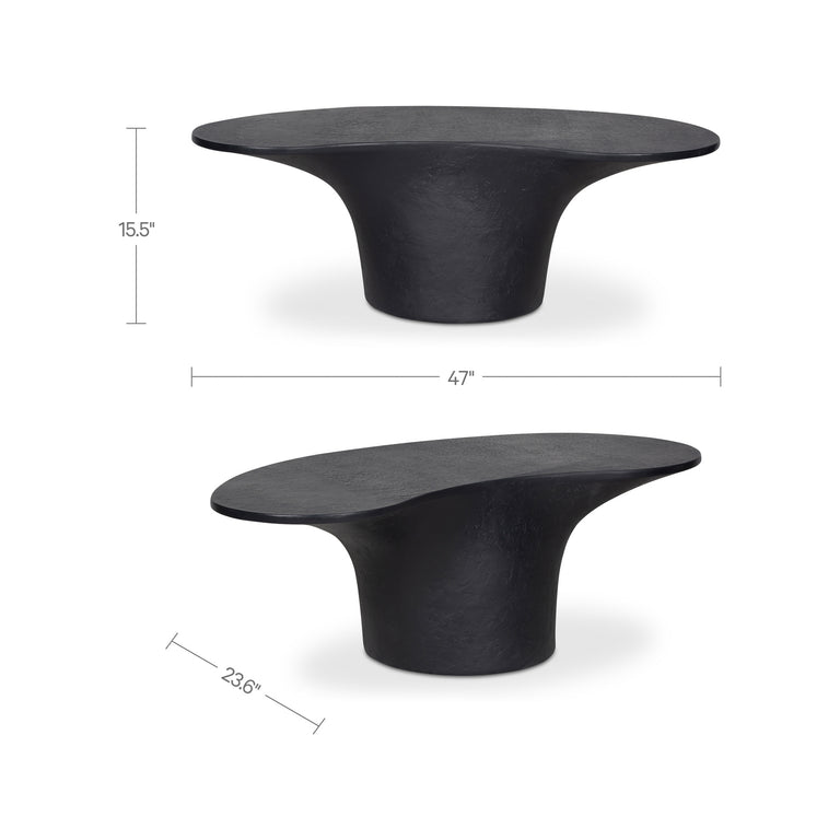 YUMI OUTDOOR COFFEE TABLE BLACK