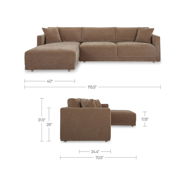BRYN SECTIONAL CAMEL LEFT