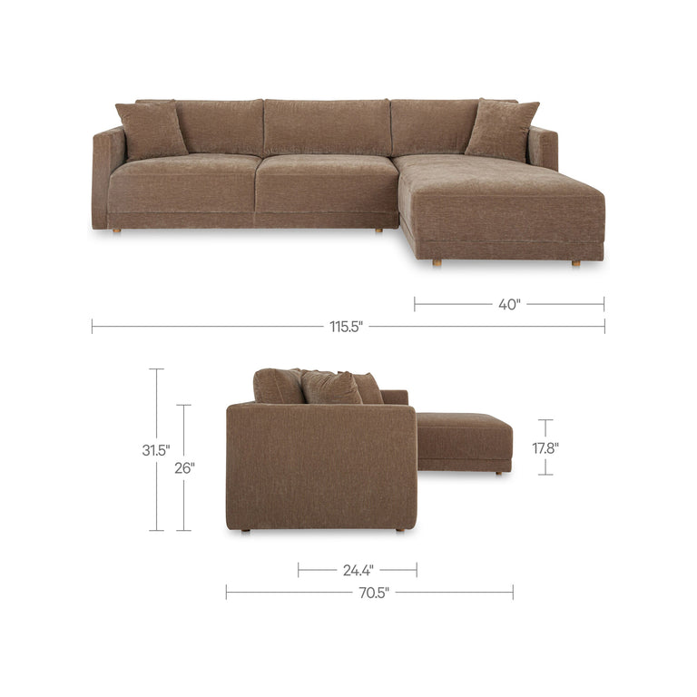 BRYN SECTIONAL CAMEL LEFT